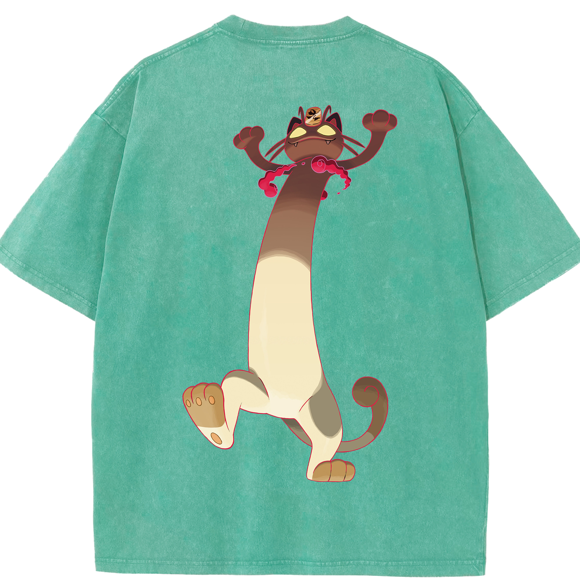 （画像用） ポケットモンスター Pokémon 綿100% ヴィンテージ風 半袖Tシャツ（背面プリント）
